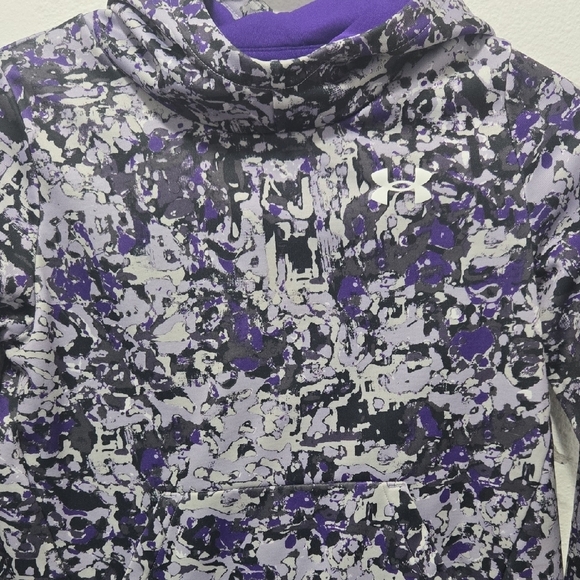 Under Armour Black and Purple Splatter Hoodie - Picture 2 of 3